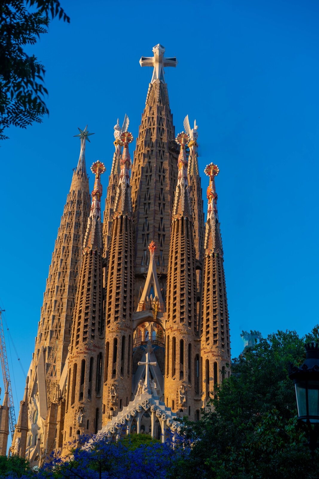 La Sagrada Familia, spires against a clear sky